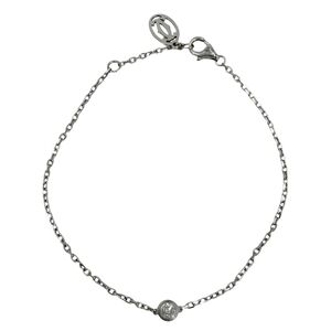 CARTIER 18k Silver Diamond Charm Bracelet
